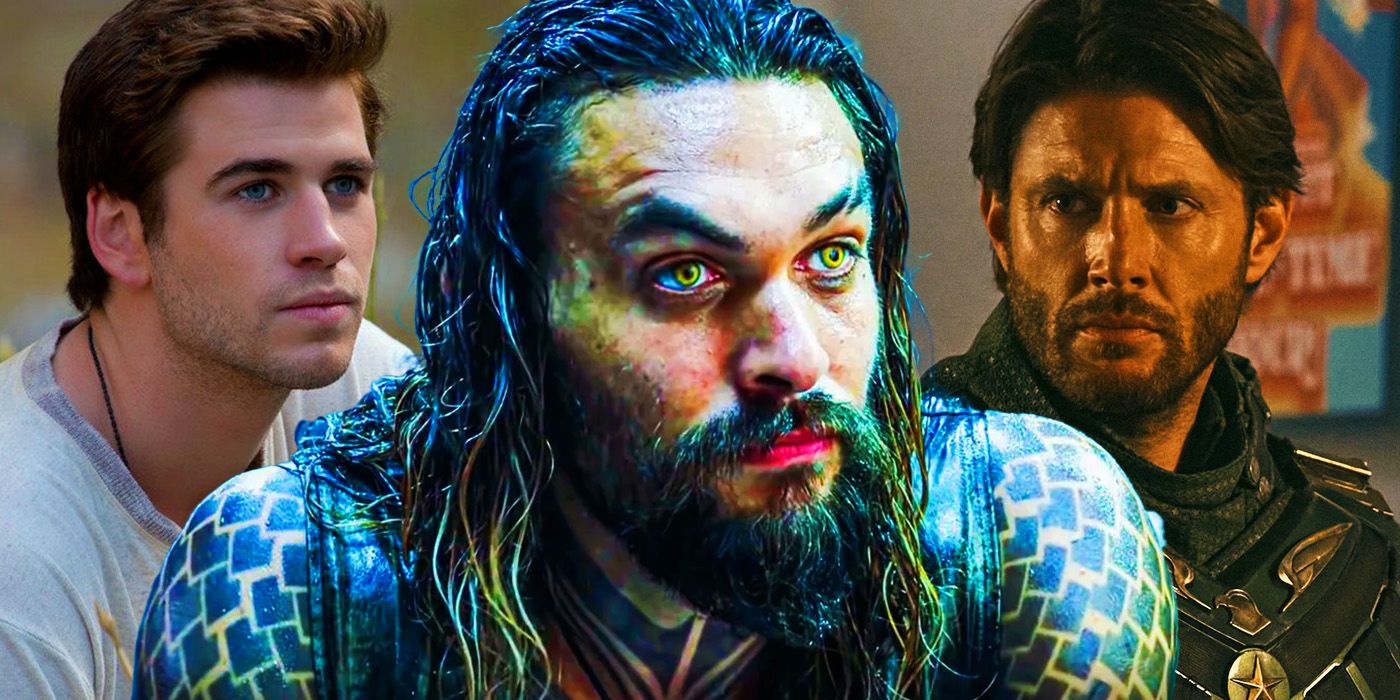 Jason Momoa's Aquaman with Liam Hemsworth in The Hunger Games and Jensen Ackles in The Boys
