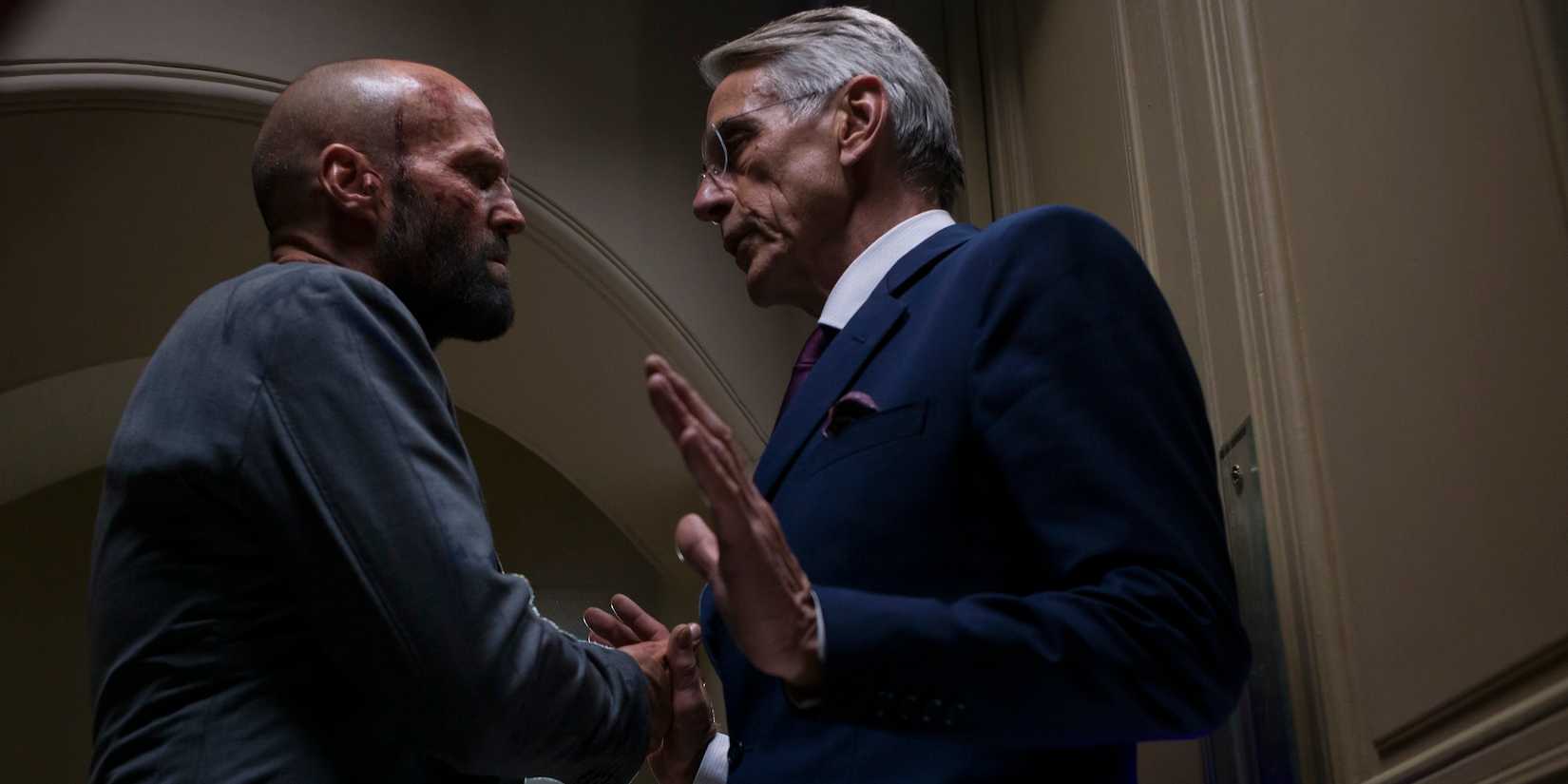 Jason Statham and Jeremy Irons face off in The Beekeeper