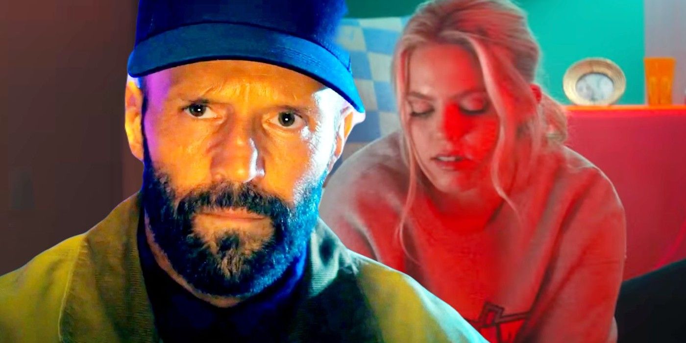 Jason Statham from The Beekeeper Composited with Renee Rapp from Mean Girls