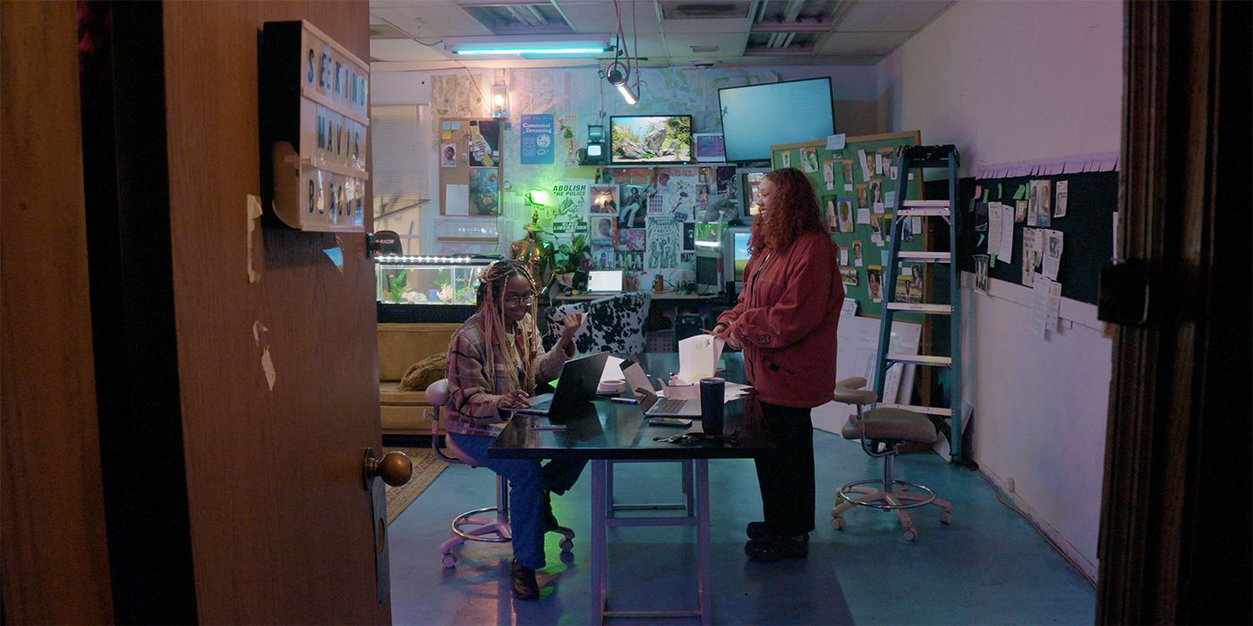 Jazmin Jones &amp; Olivia McKayla Ross at their studio in Seeking Mavis Beacon