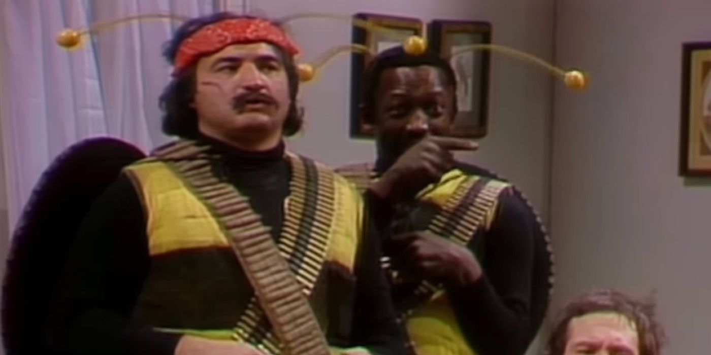 John Belushi and Garrett Morris Dressed as Killer Bees on SNL