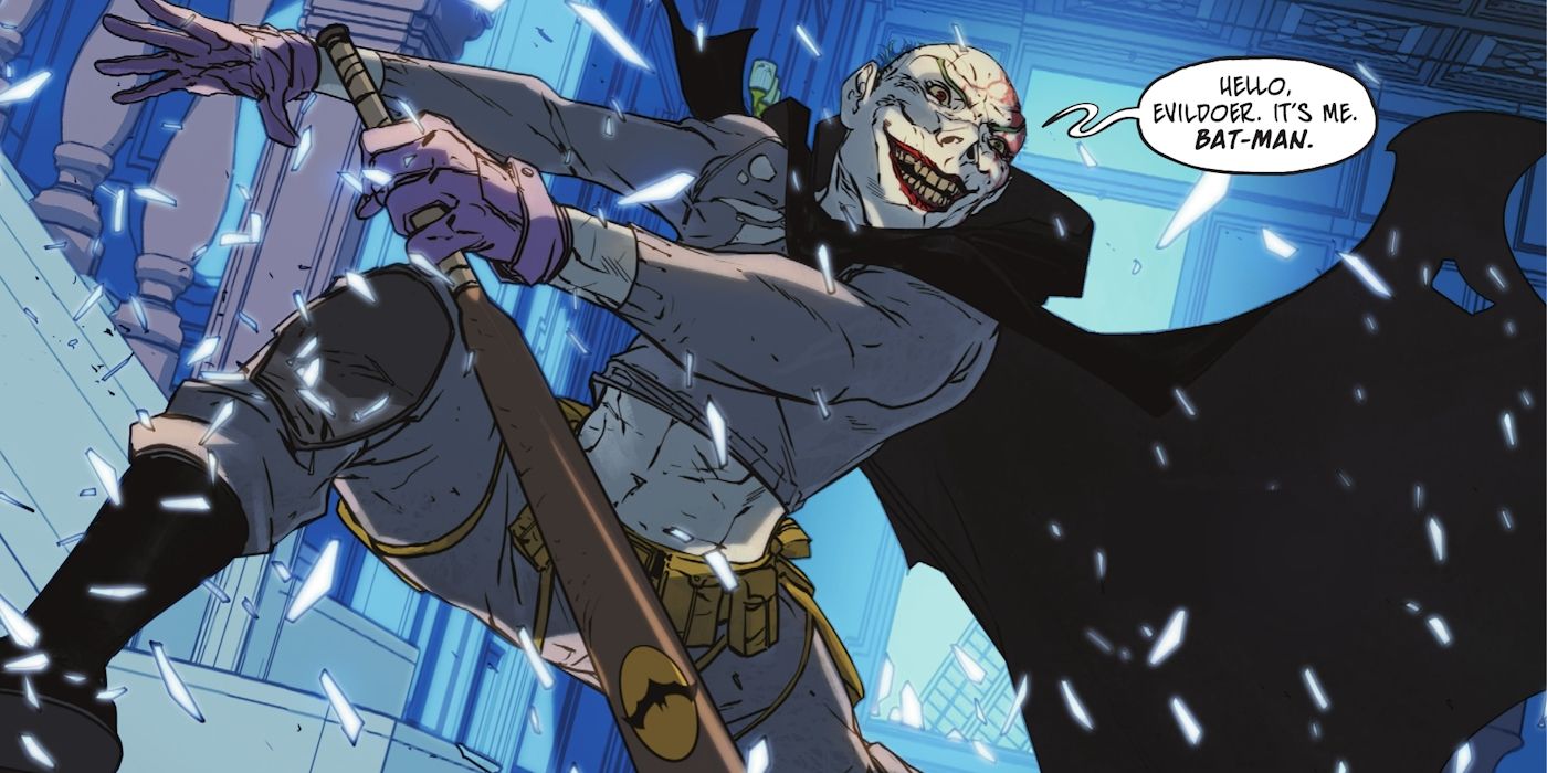 Joker as Bald Batman in Man Who Stopped Laughing Comic