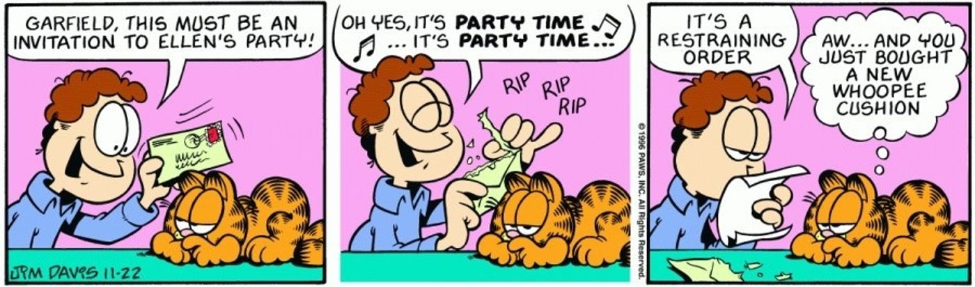 Jon Arbuckle Restraining Order Garfield