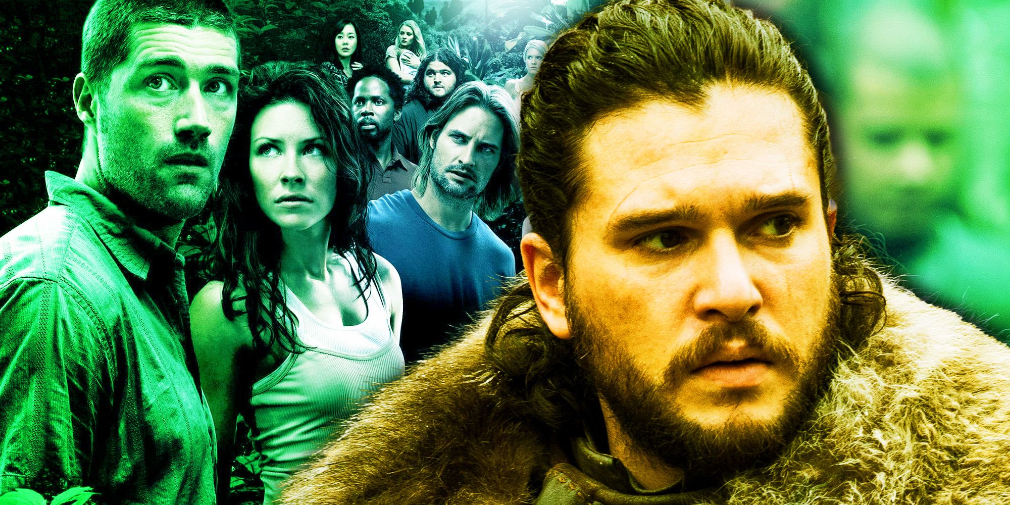 Jon Snow from Game of Thrones and the cast of LOST