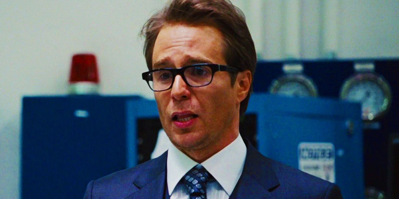 Justin Hammer looking disappointed in Iron Man 2