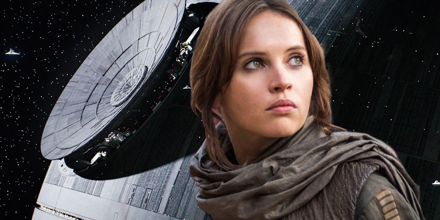 Jyn Erso and the Death Star in Rogue One