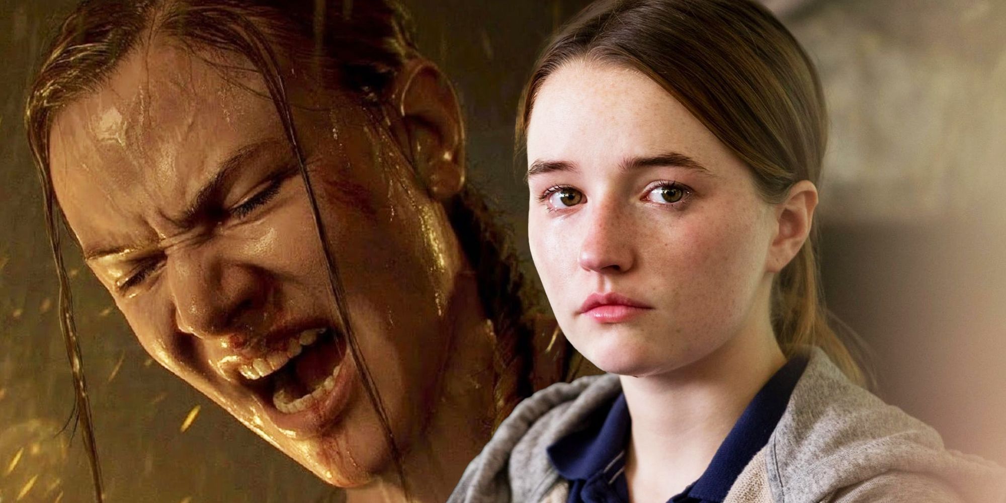 Caitlin Dever and Abby in The Last of Us