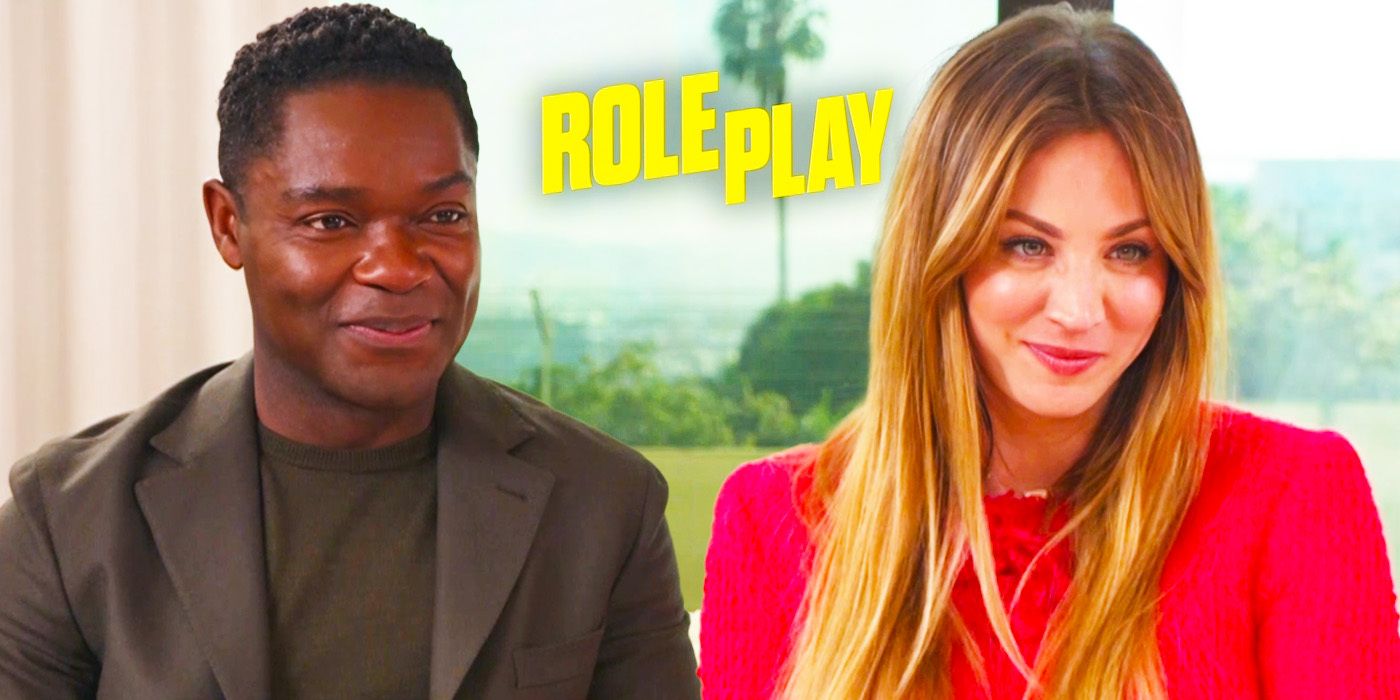 Edited image of Kaley Cuoco & David Oyelowo during Role Play interview