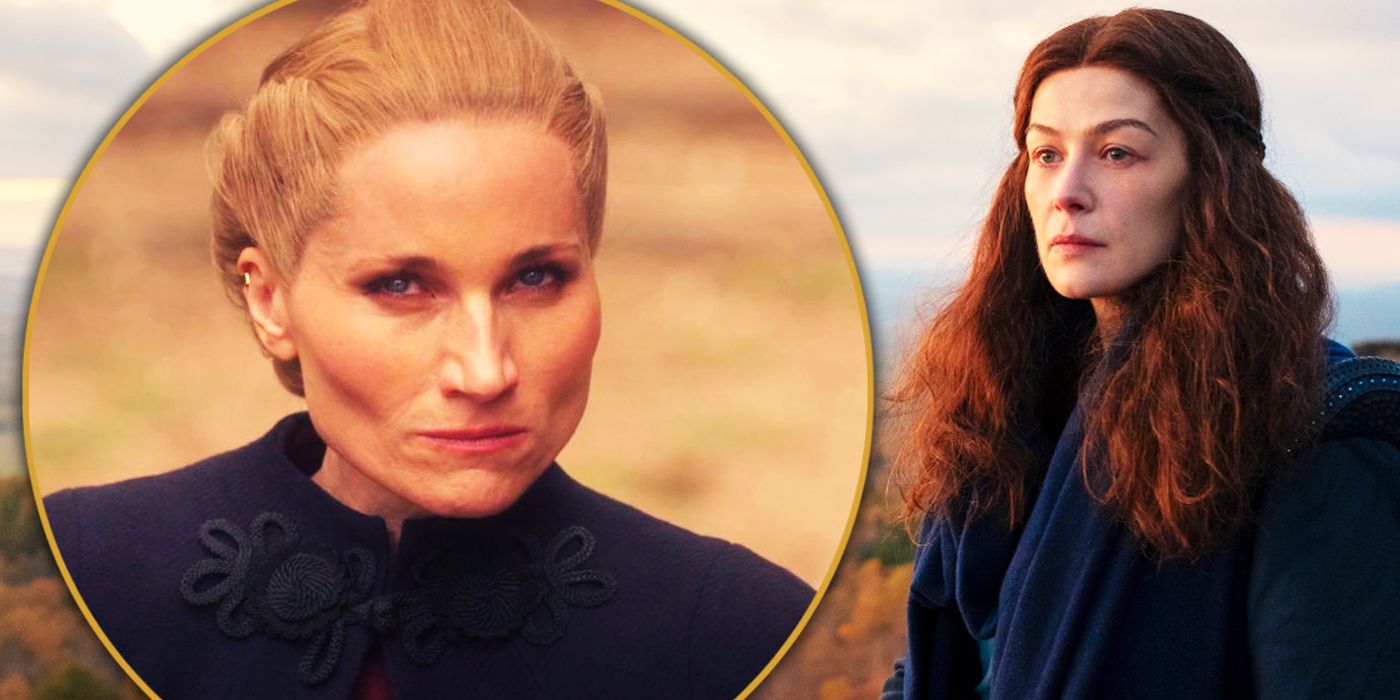 Kate Fleetwood’s Liandrin and Rosamund Pike’s Moiraine in The Wheel of Time