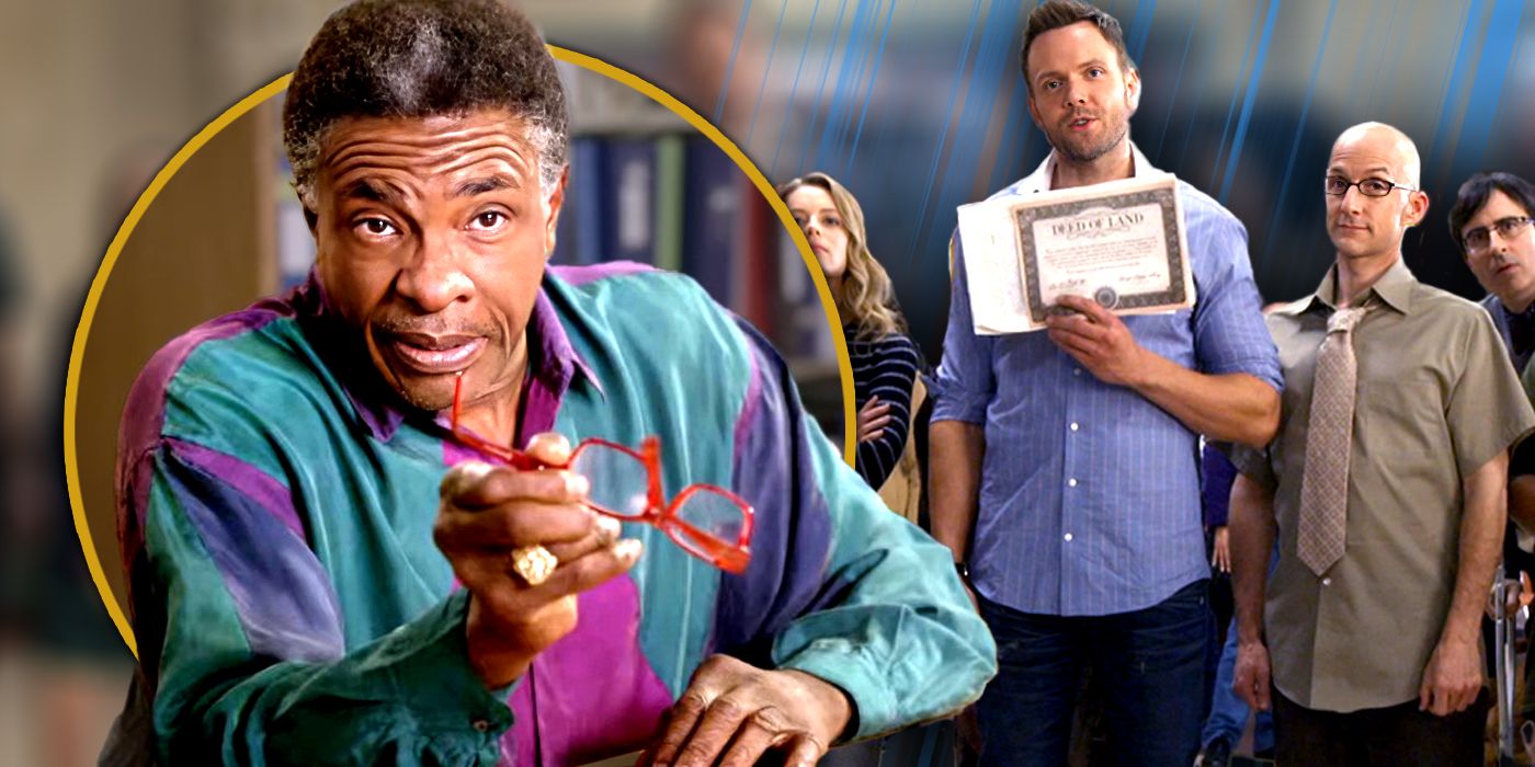 Keith David as Ellroy looking at Jeff and study group in Community Exclusive header