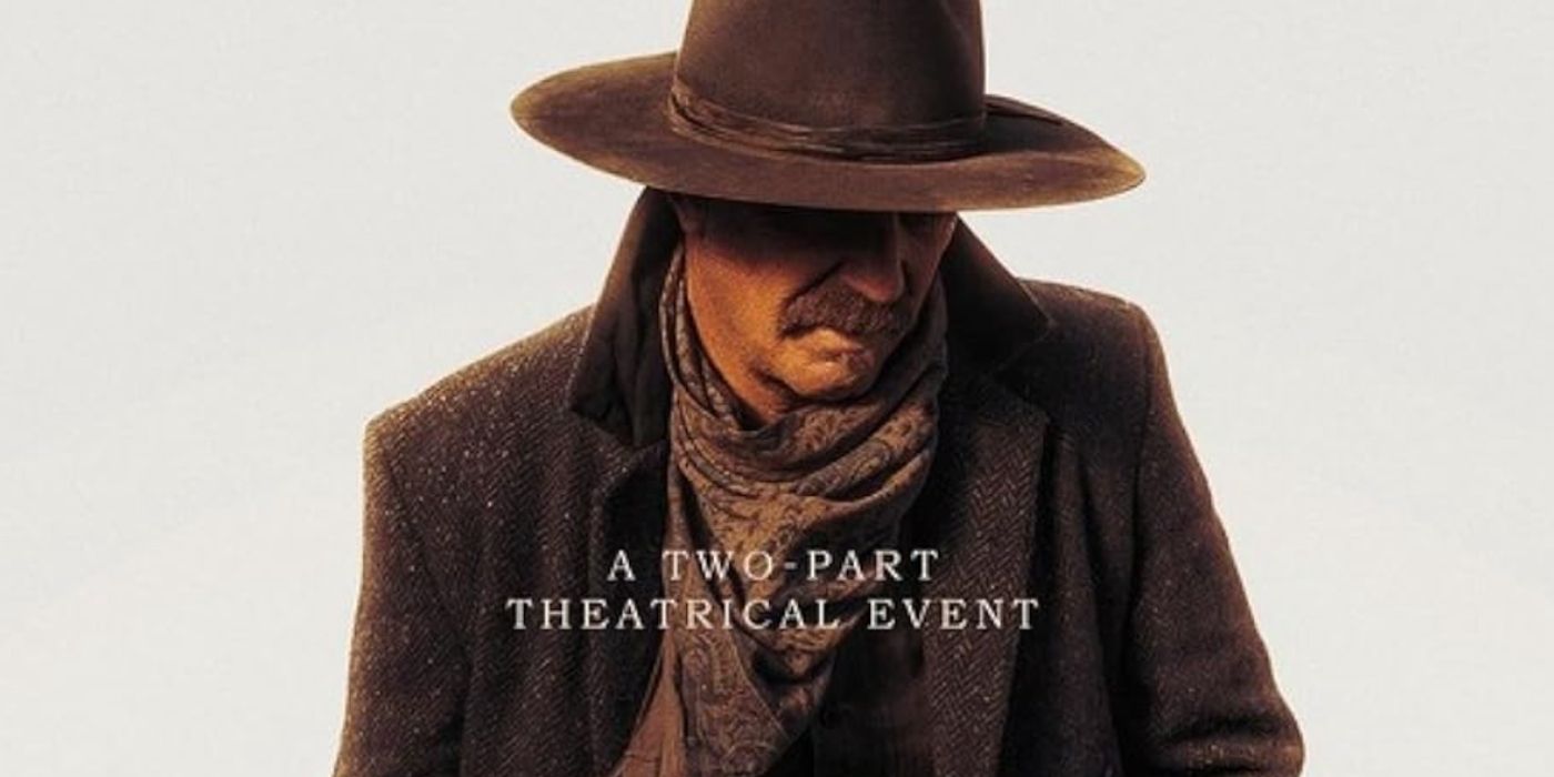 Kevin Costner wearing a cowboy hat in the Horizon_ An American Saga poster