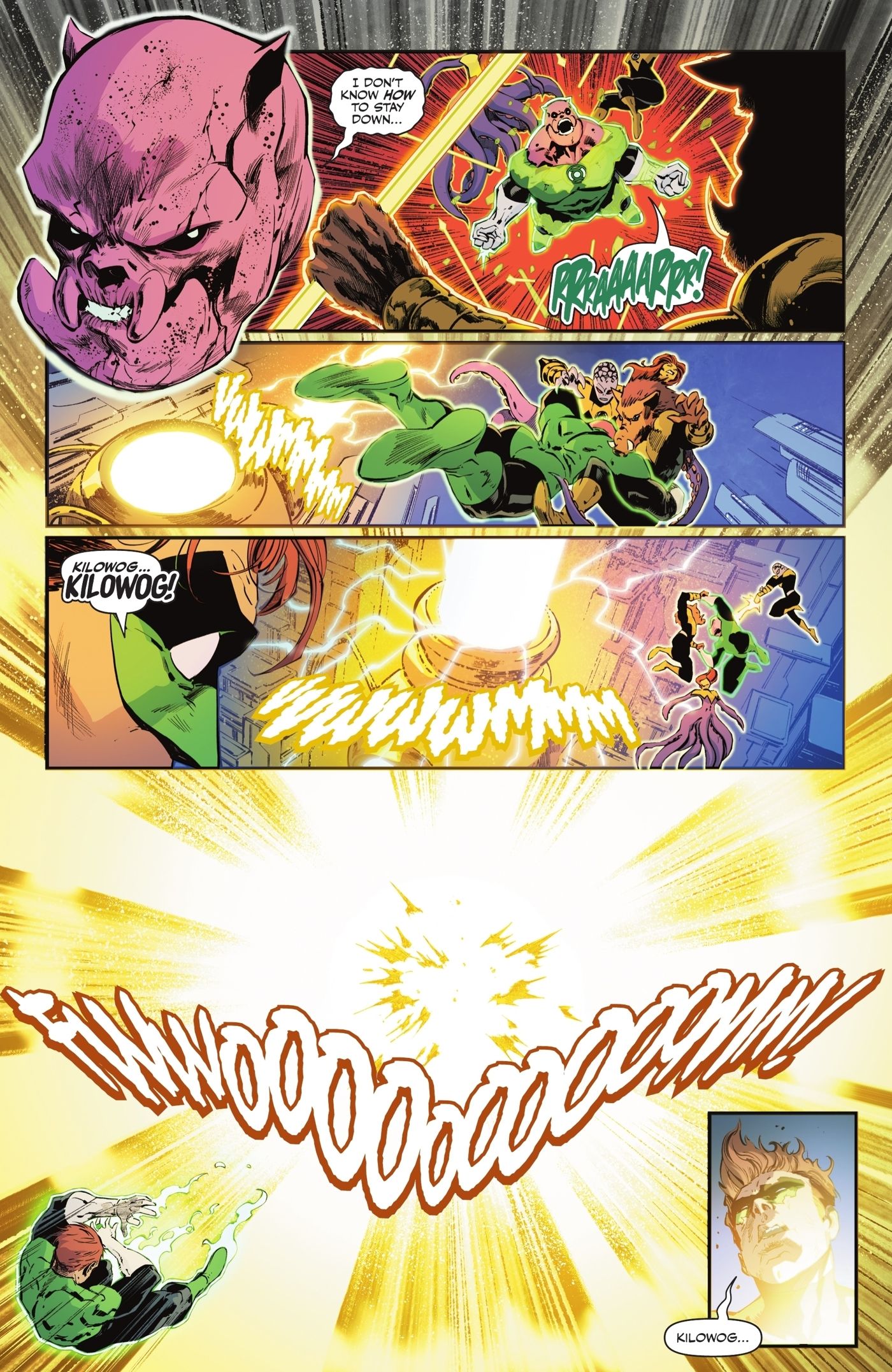 Kilowog Dies in an Explosion DC