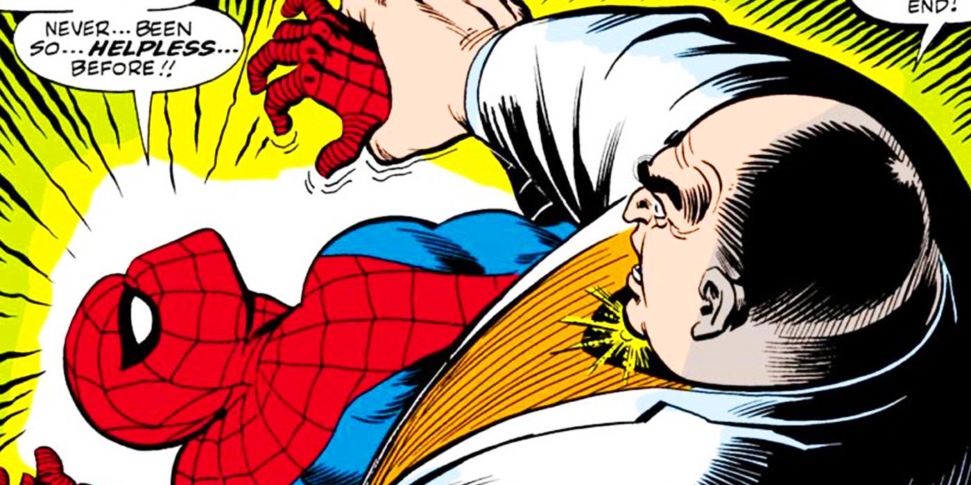 Kingpin sat on Spider-Man in Marvel Comics