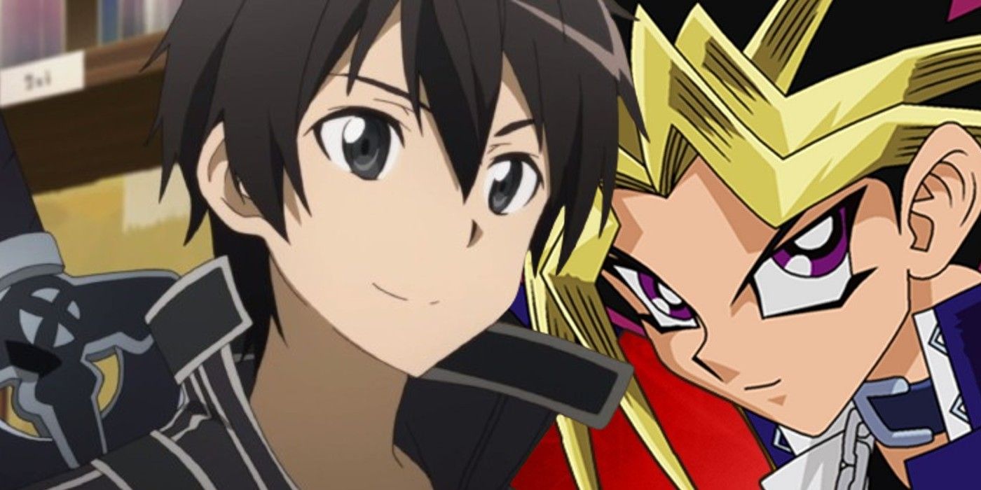 Kirito and Yugi from Sword Art Online and Yu-Gi-Oh