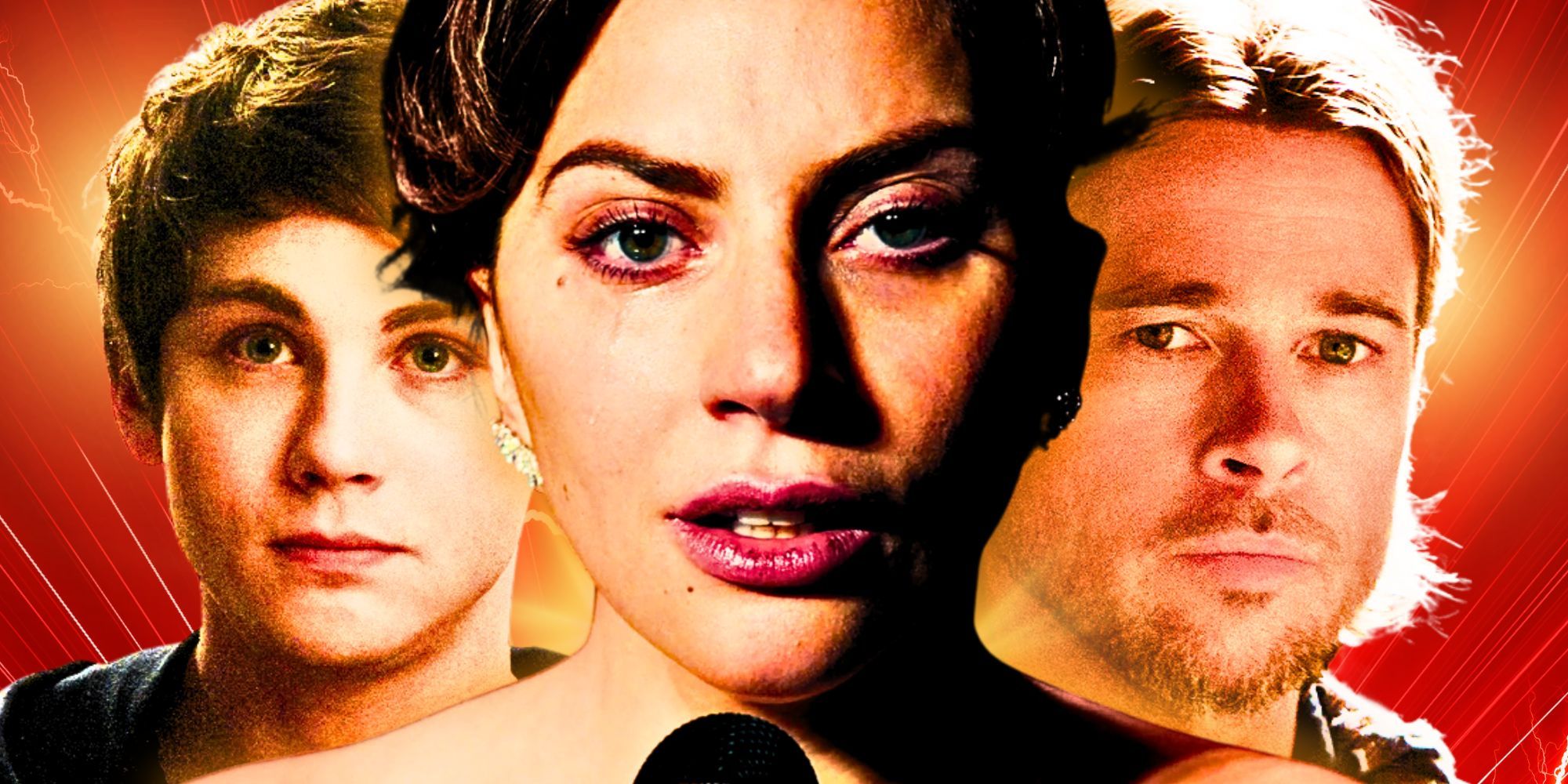 Lady Gaga from A Star Is Born, Logan Lerman from The Perks of Being a Wallflower, and Brad Pitt from World War Z