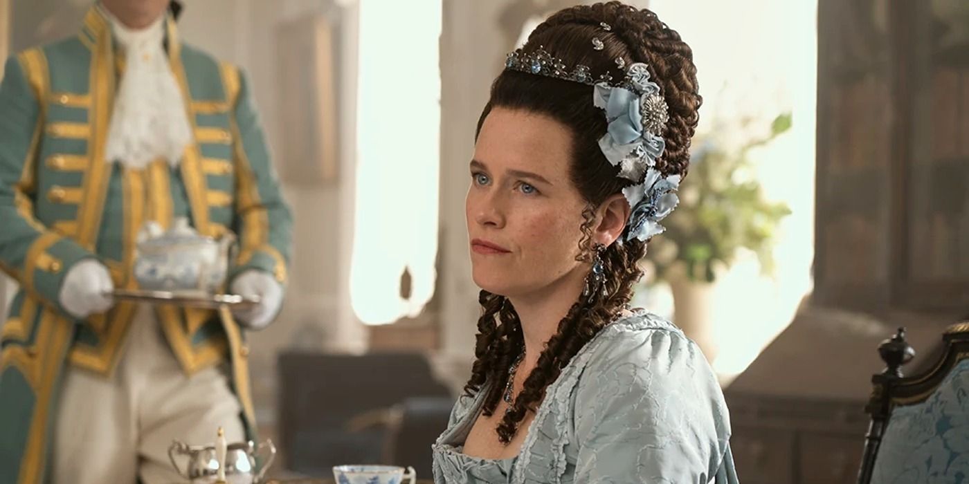 Katie Brayben as Lady Vivian looks snobbish in Queen Charlotte: A Bridgerton Story