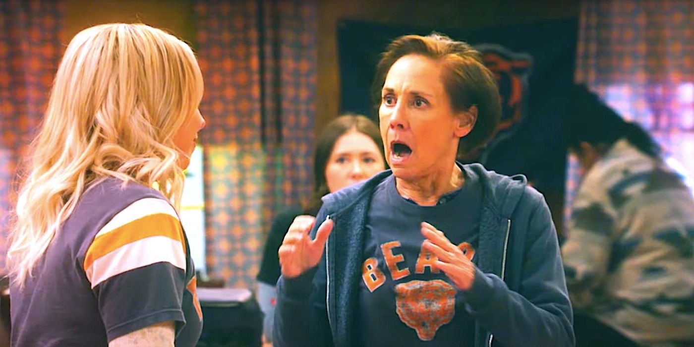 Laurie Metcalf's shocked Jackie stares at Lecy Goranson's Becky in The Conners season 6 promo