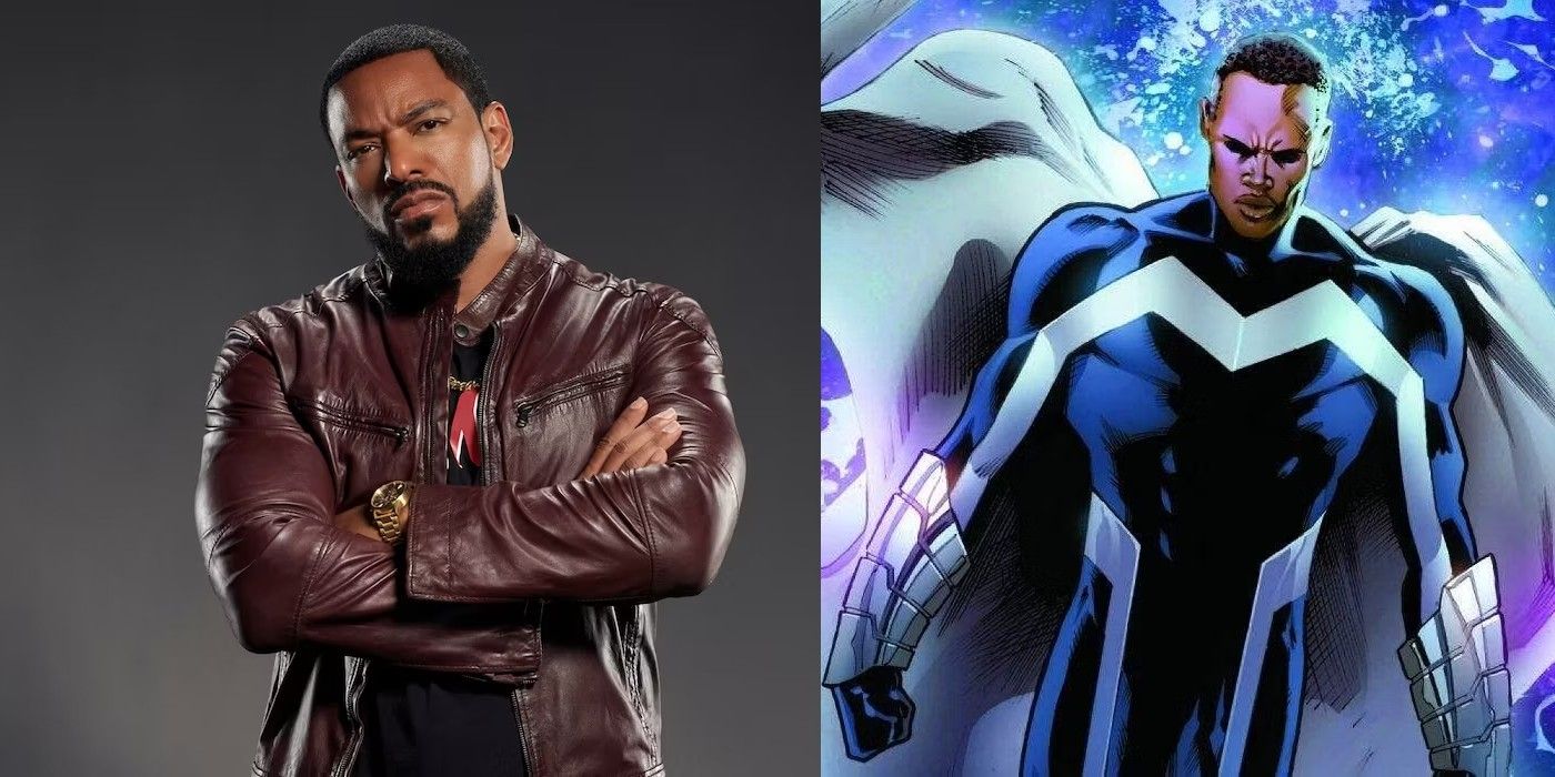 Laz Alonso como Mother's Milk em The Boys ao lado de Blue Marvel