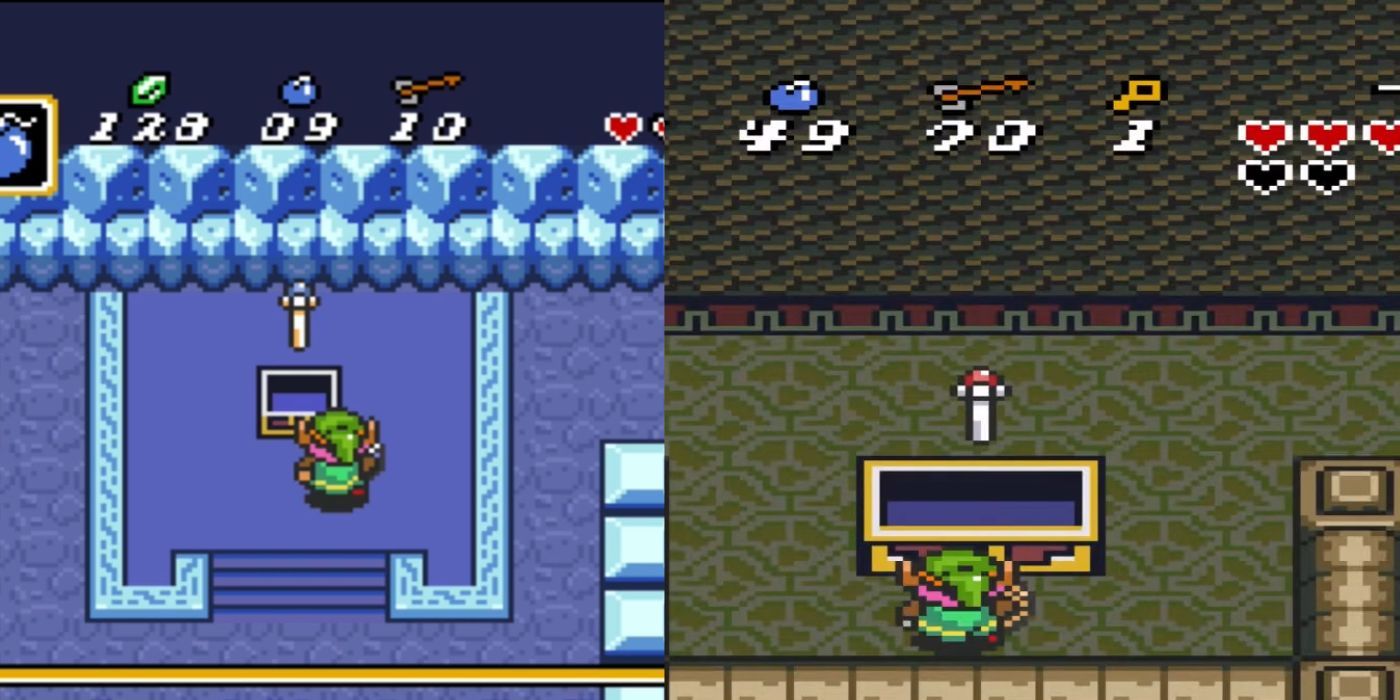 Link acquires the Ice and Fire Rods in The Legend of Zelda: A Link to the Past.