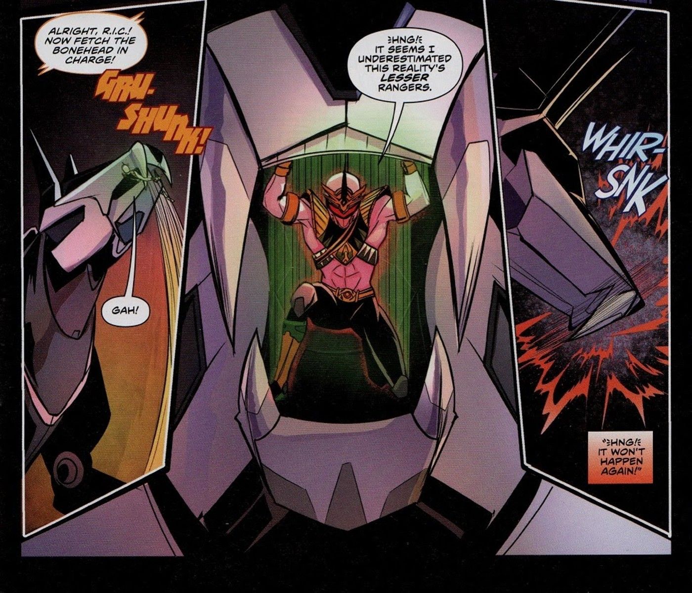 Lord Drakkon almost gets eaten by RIC 3.0 fighting the Power Rangers SPD