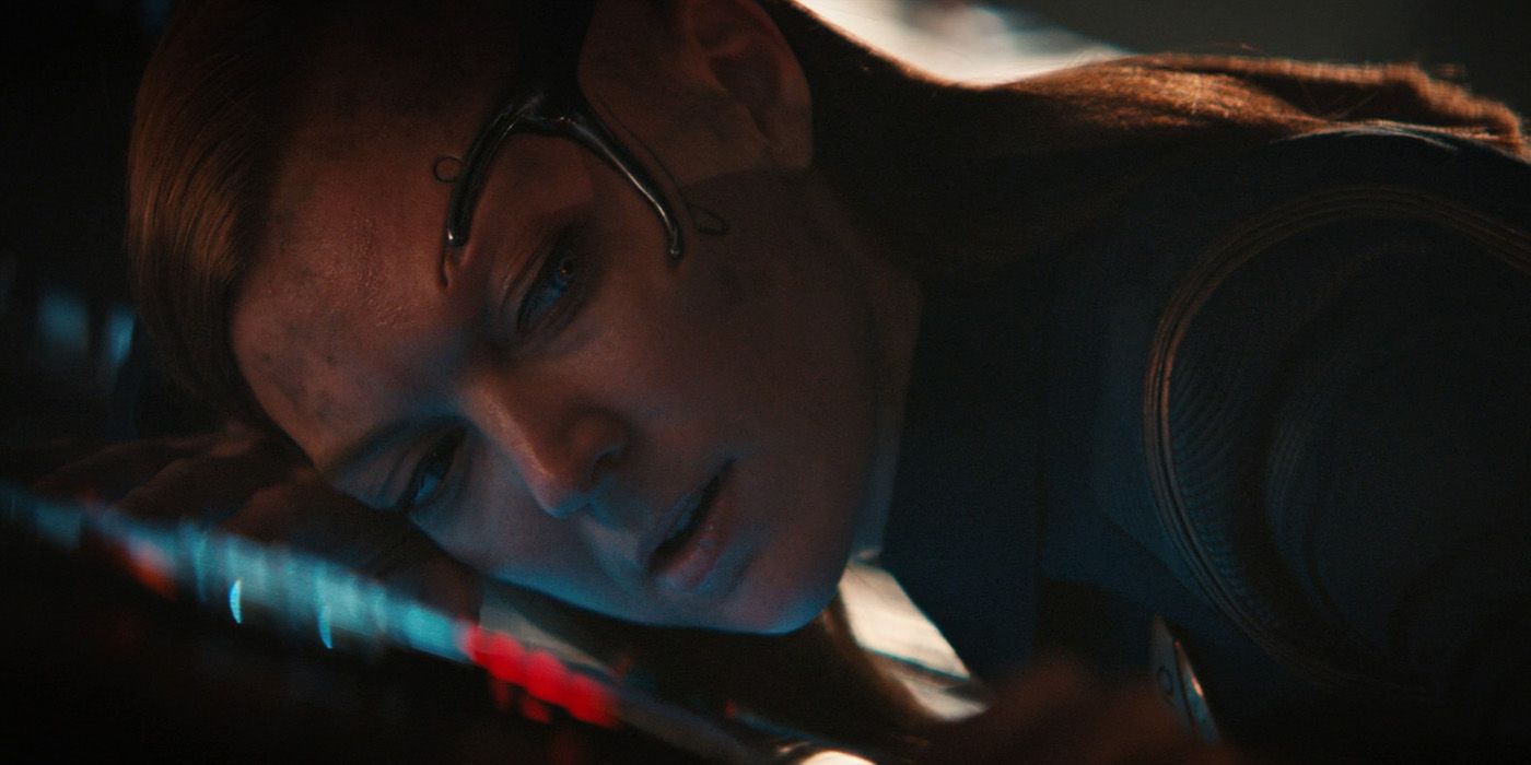 Lt Kayla Detmer Injured after piloting Discovery into the future