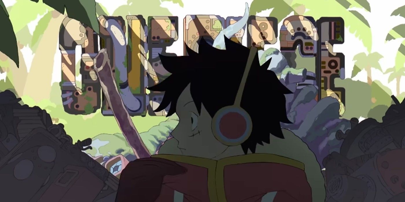 Luffy looks around a Jungle in One Piece