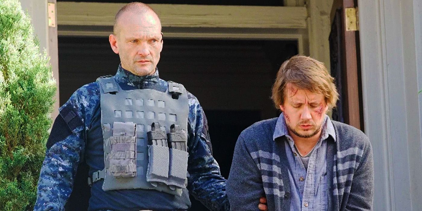 Luther Banks with an Inhuman prisoner in Agents of SHIELD