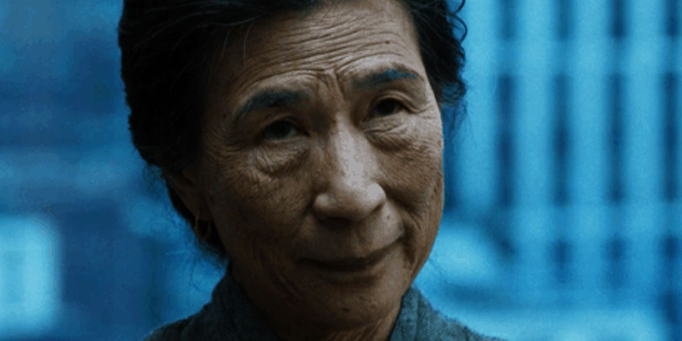 Madame Gao in a blue room in Daredevil