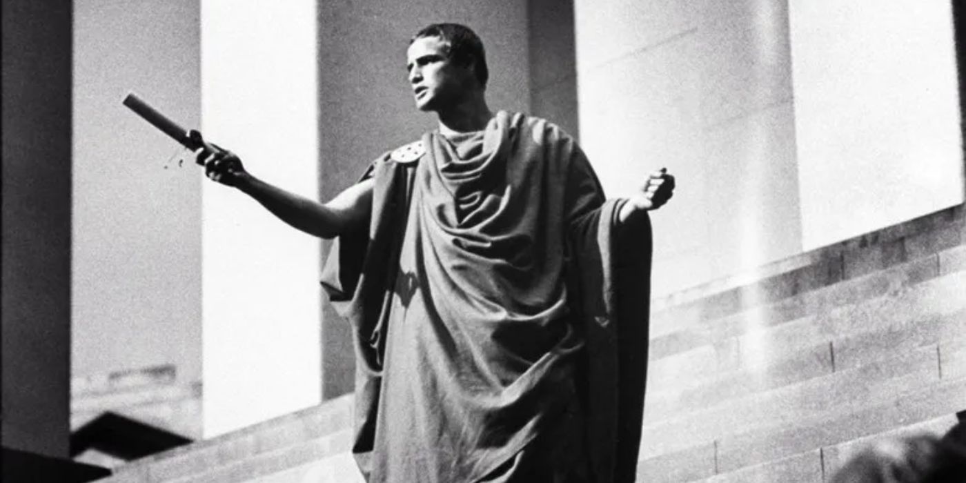 Marlon Brando as Mark Antony in Julius Caesar