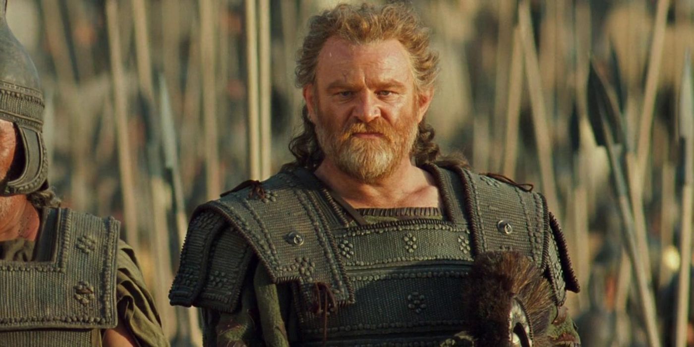 Brendan Gleeson como Menelau em Tróia