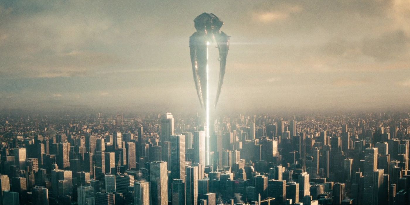 Motor mundial atacando Metropolis em Man of Steel