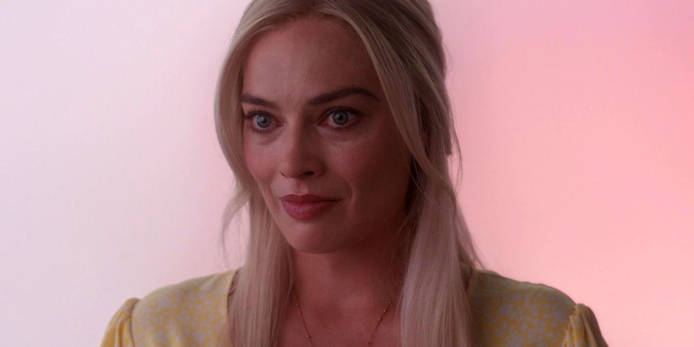 Barbie (Margot Robbie) in the Void at the end of Barbie.