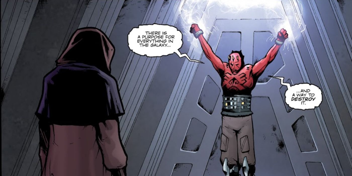 Palpatine faces a captured Darth Maul in Darth Maul: Son of Dathomir