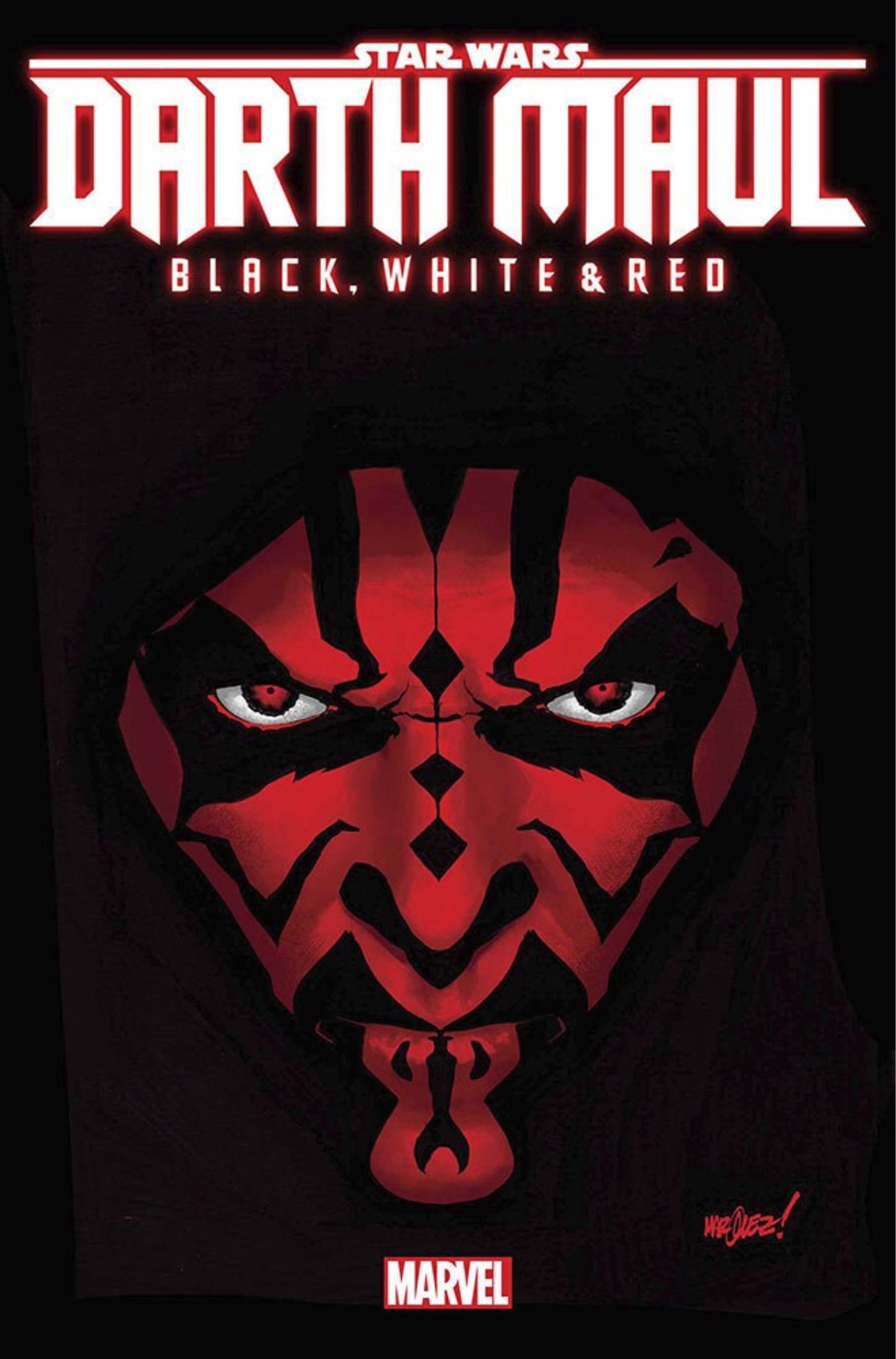 Maul Vermelho Preto Branco Arte da Capa Variante 2