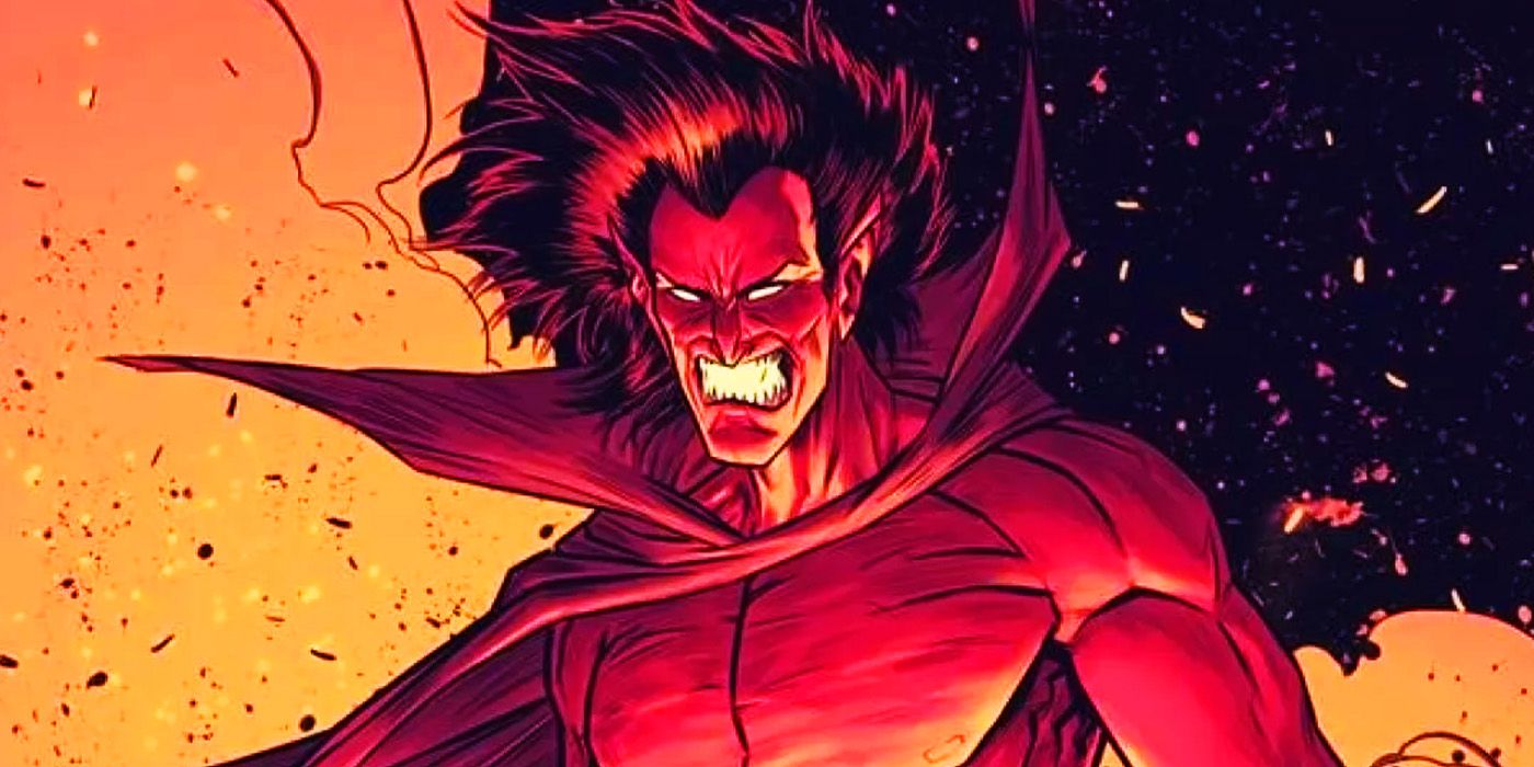 Mephisto cercado por fogo na Marvel Comics