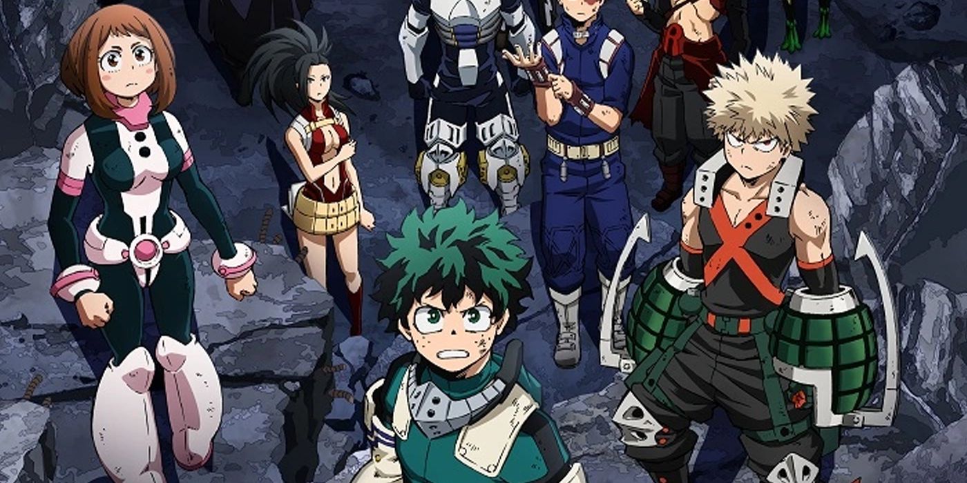 My Hero Academia: Deku, Ochaco, Bakugo e outros do OVA.