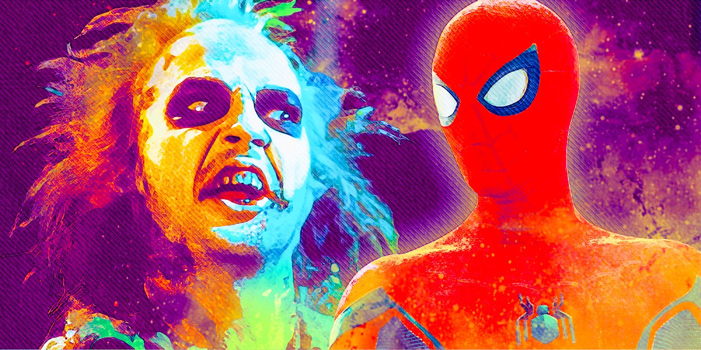 Michael Keaton as Betelgeuse from beetlejuice Tom Holland as Spider Man