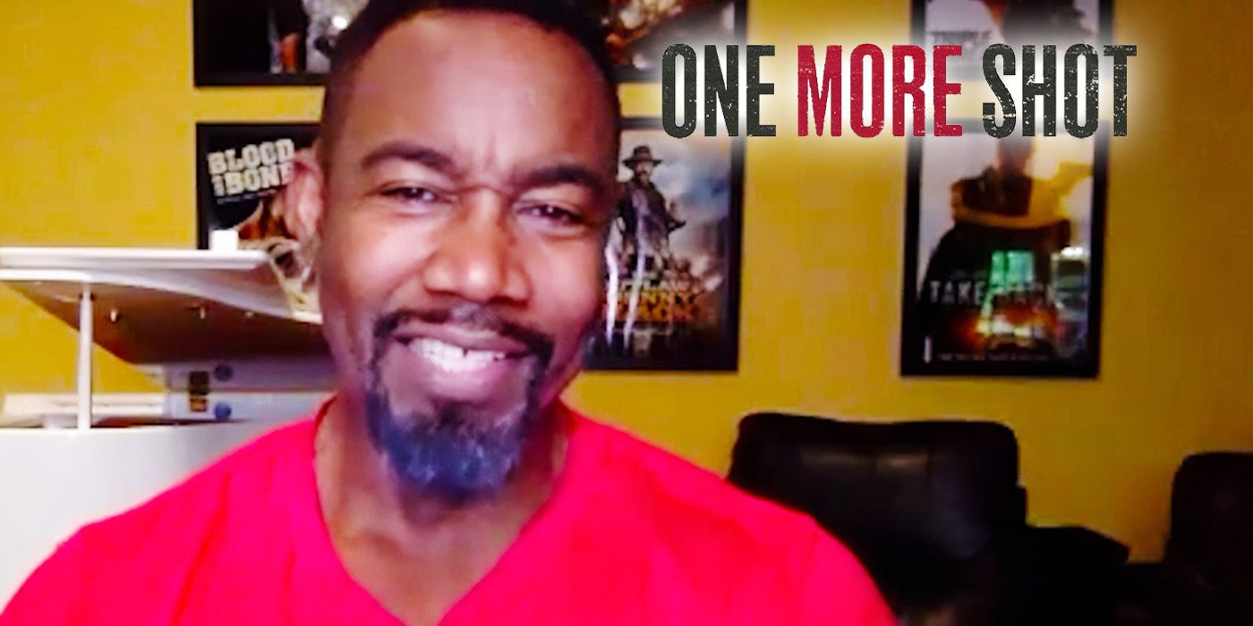 Edited image of Michael Jai White during One More Shot interview