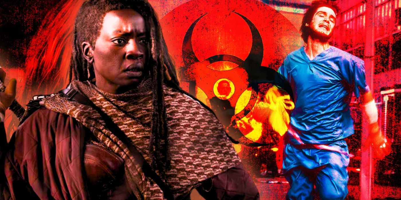 Michonne (Danai Gurira) from The Walking Dead and Cillian Murphy in 28 Days Later