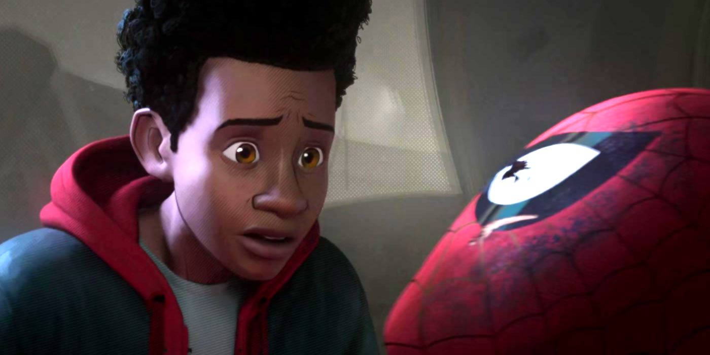 Miles Morales and Peter Parker in Spider-Man: Into the Spider-Verse (2018)