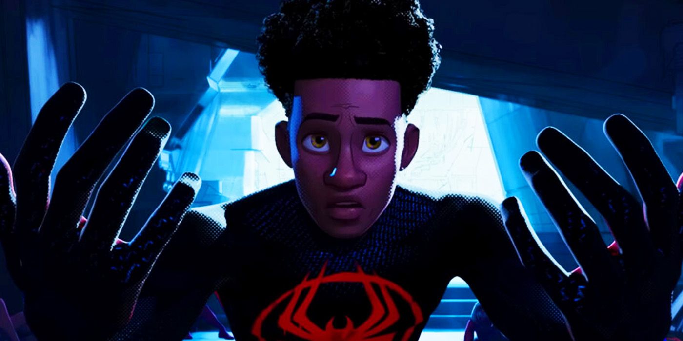 Miles Morales causing trouble in Spider-Man Across the Spider-Verse