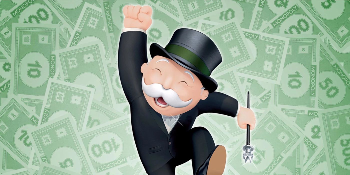 The Monopoly Man jumps in excitement