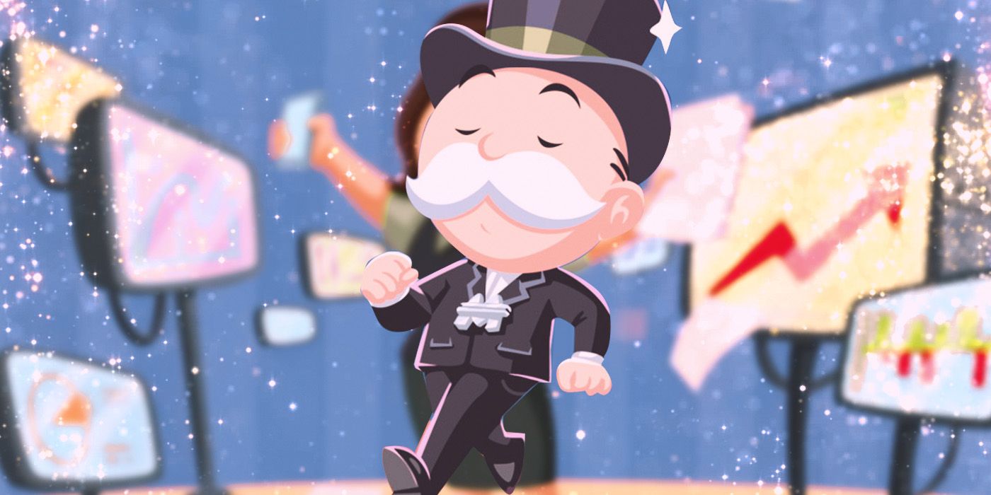 Monopoly GO Equity Extravaganza menu screen with Mr Monopoly walking proudly