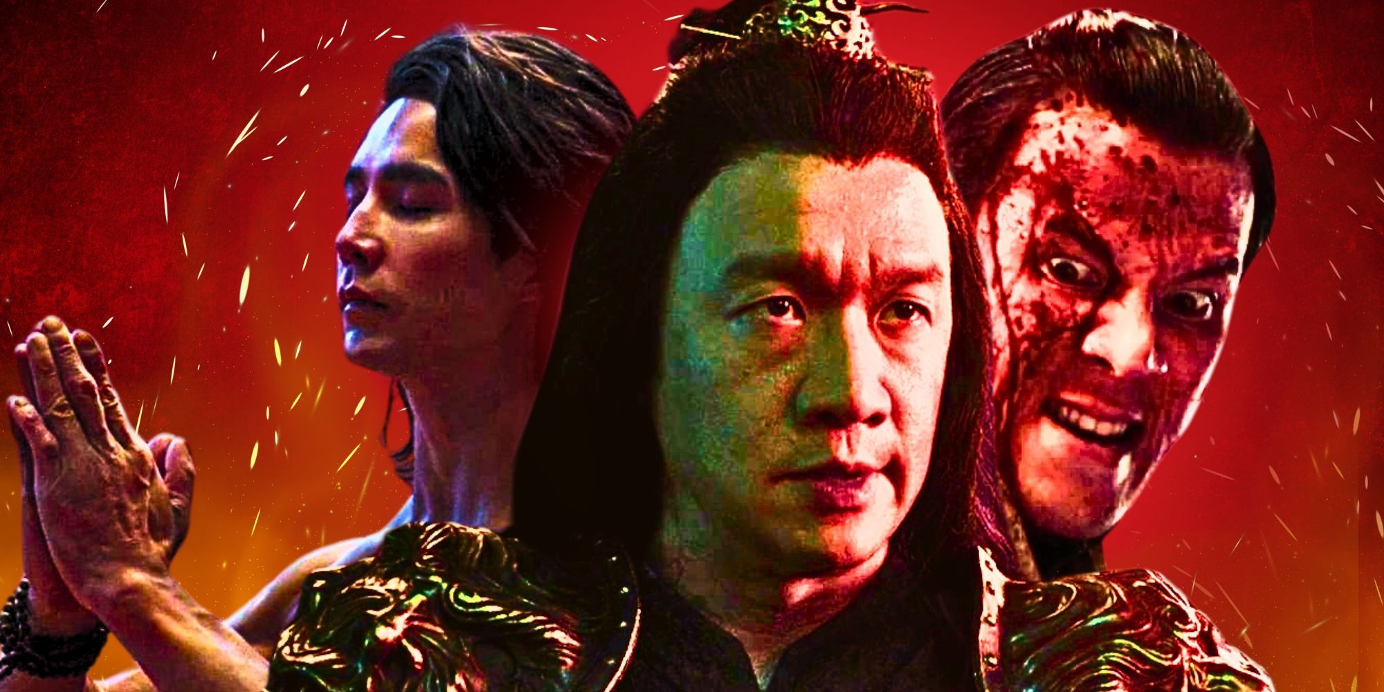 Liu Kang, Shang Tsung e Kung Lao em Mortal Kombat 2021