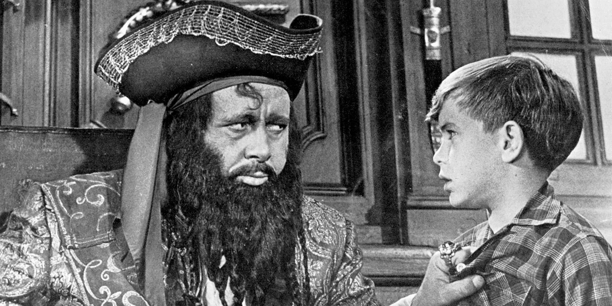 Murvyn Vye as Blackbeard and Charles Herbert as Jimmy in The Boy and the Pirates jpg