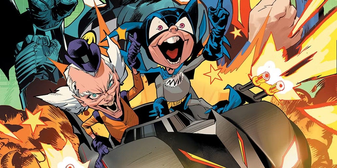 Arte de quadrinhos: Mxyzptlk e Bat-Mite