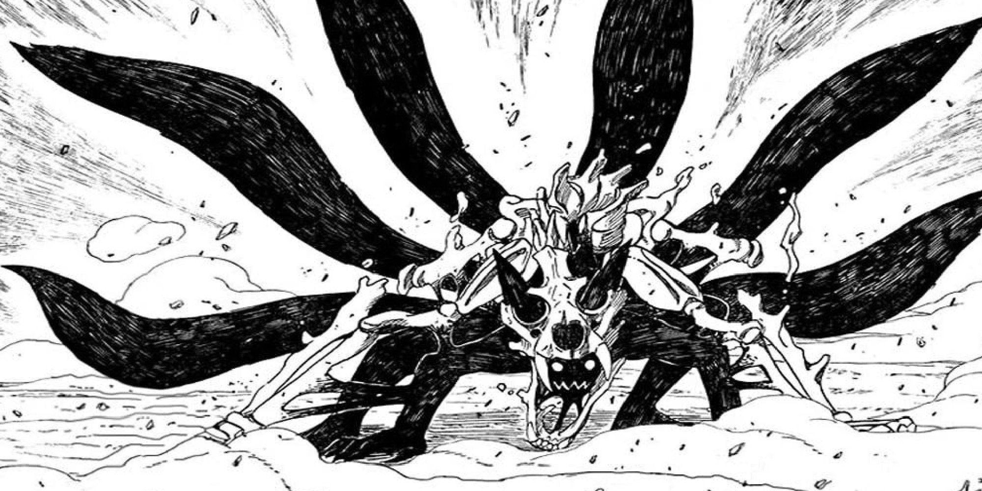 Naruto's six tails mode in the manga