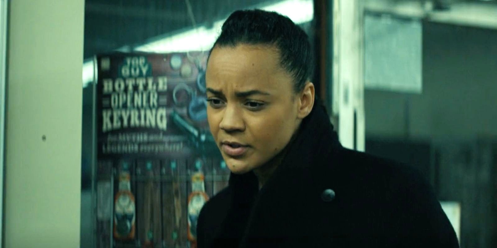 Maria Sten as Neagly speaking in a convenience store in Reacher season 2 episode 6.