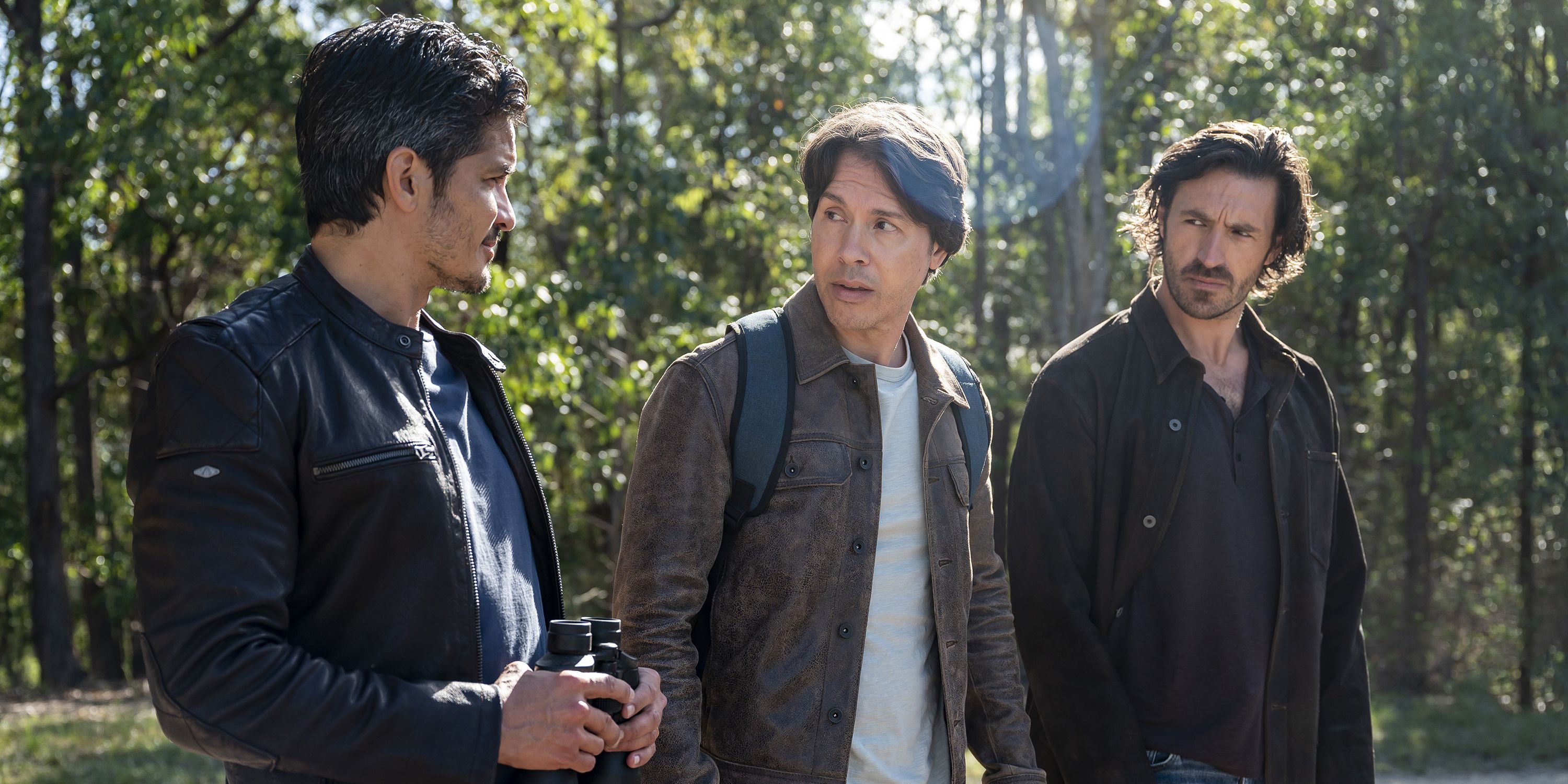 Nicholas Gonzalez as Levi, Jon Seda as Dr. Sam, and Eoin Macken as Gavin in La Brea 301