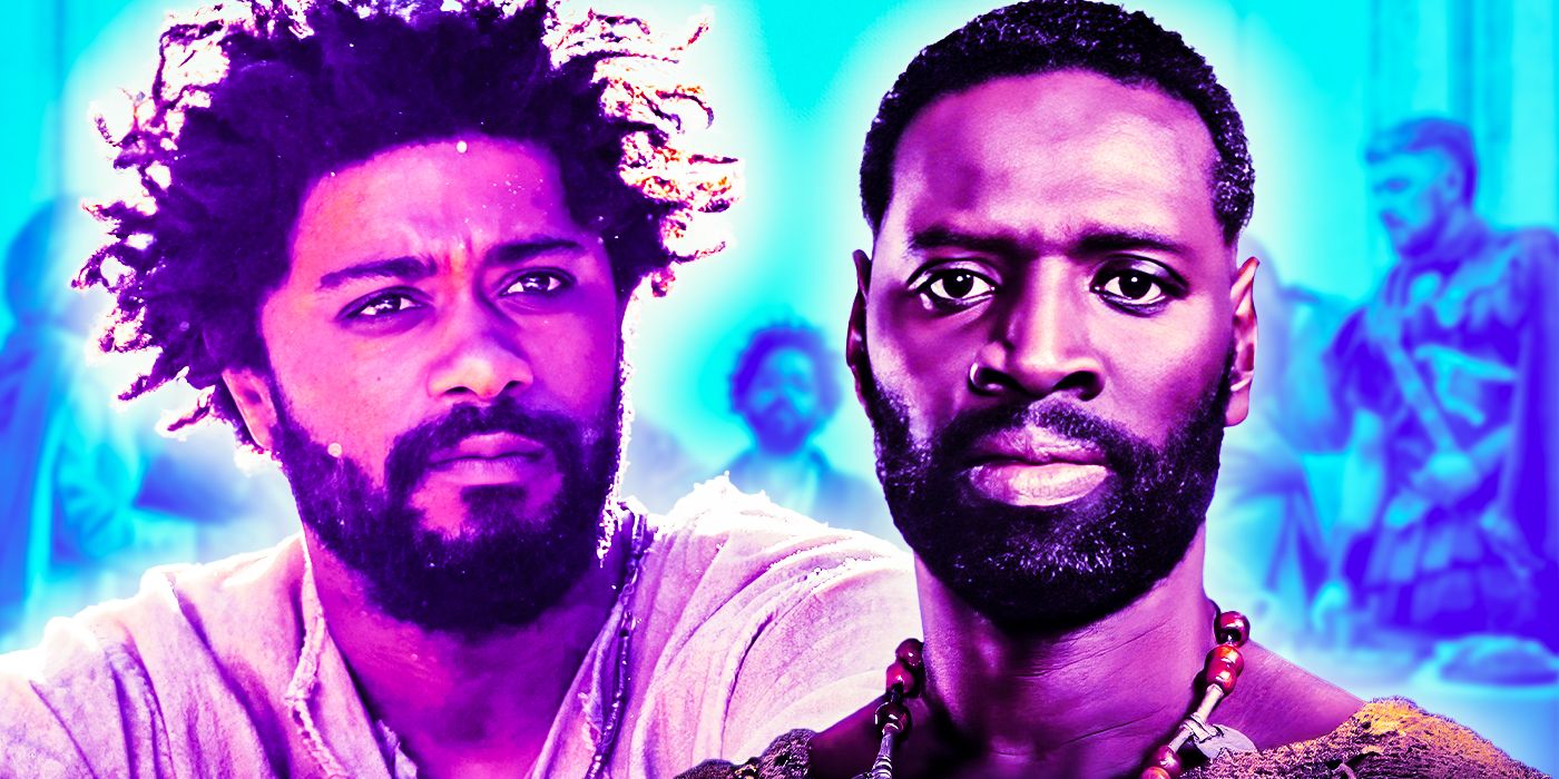 (Nicholas-Pinnock-as-Jesus-Christ)-&-(Omar-Sy-as-Barabbas)-from-The-Book-Of-Clarence